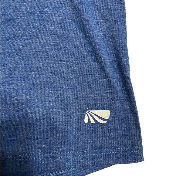 Blue draping back yoga top - Picture 6 of 11